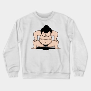 Mighty Showdown: Cartoon Sumo Wrestler Crewneck Sweatshirt